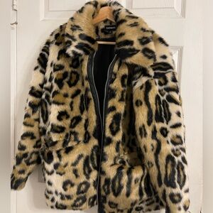 Express leopard coat